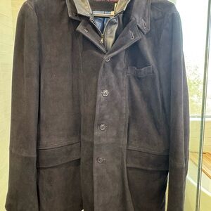 NWT Robert Graham Navy Suede Jacket